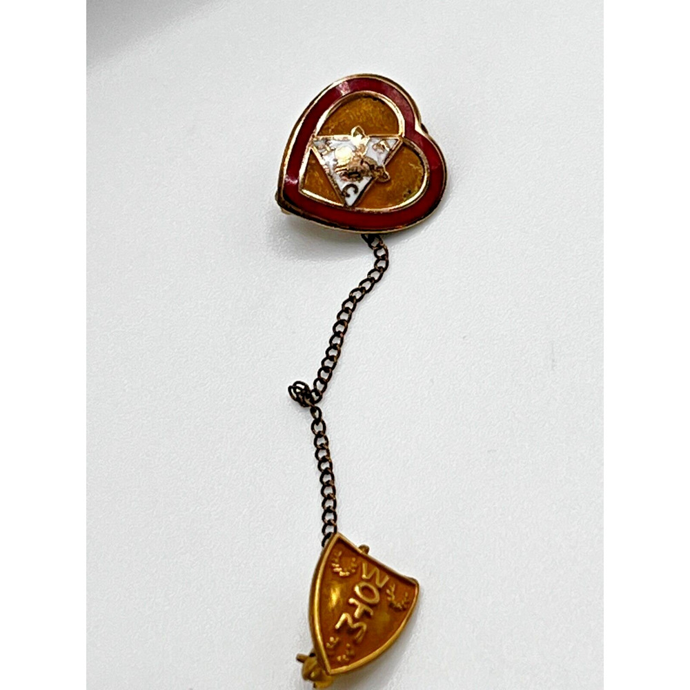 Vintage Rare Moose Lodge Lapel Pin WOTM 1/1010 Real gold Women of The Moose